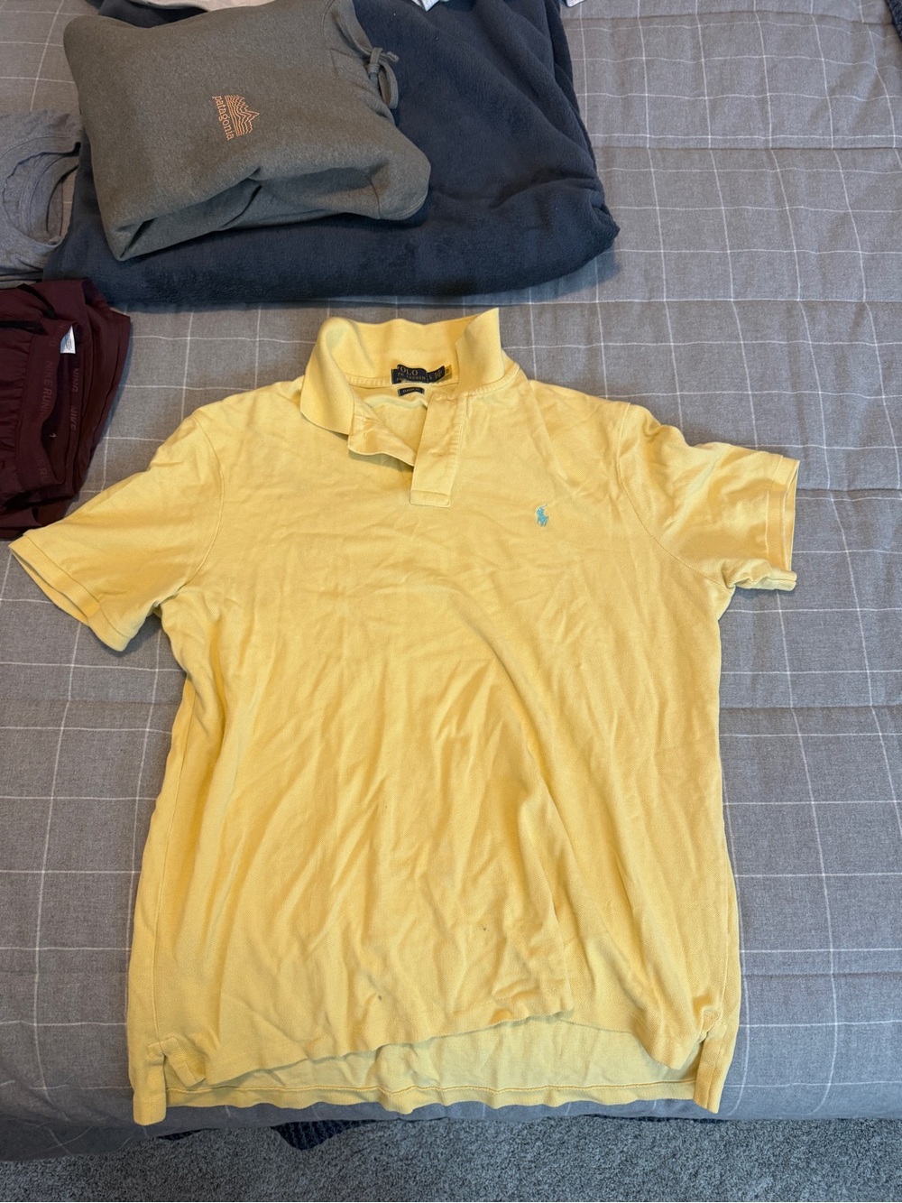 Ralph Lauren Yellow Short-Sleeve Cotton Polo with Embroidered Pony